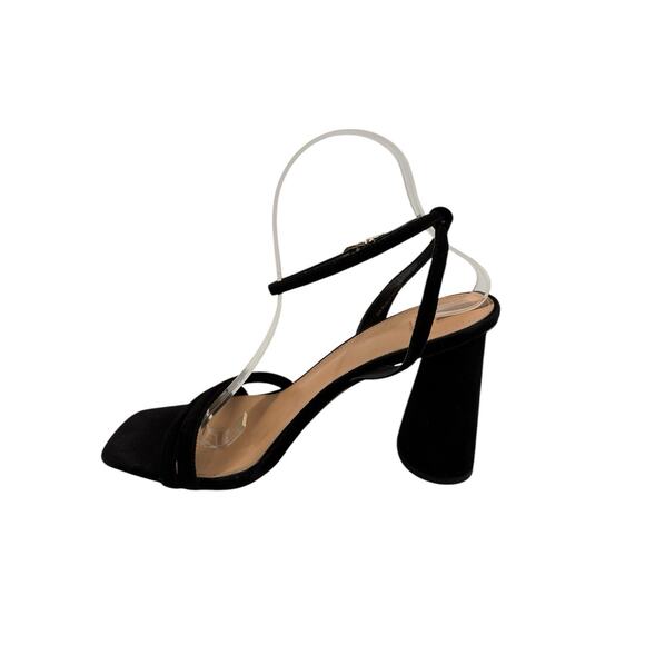 Sam Edelman Kia Sandal Block Ankle Strap Heels Black Size 10 Preppy Minimalist - Picture 6 of 14
